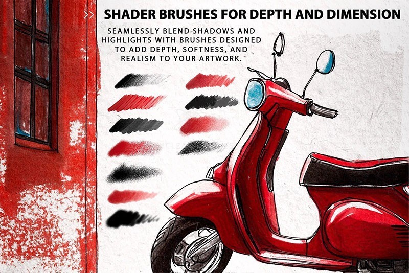 Procreate速涂草图手绘笔刷